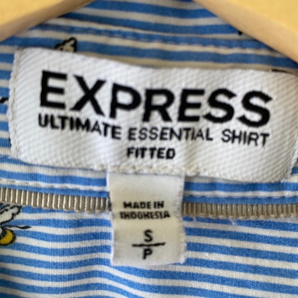 Express Bumblebee Striped Buttondown Top women’s Small - Picture 4 of 6